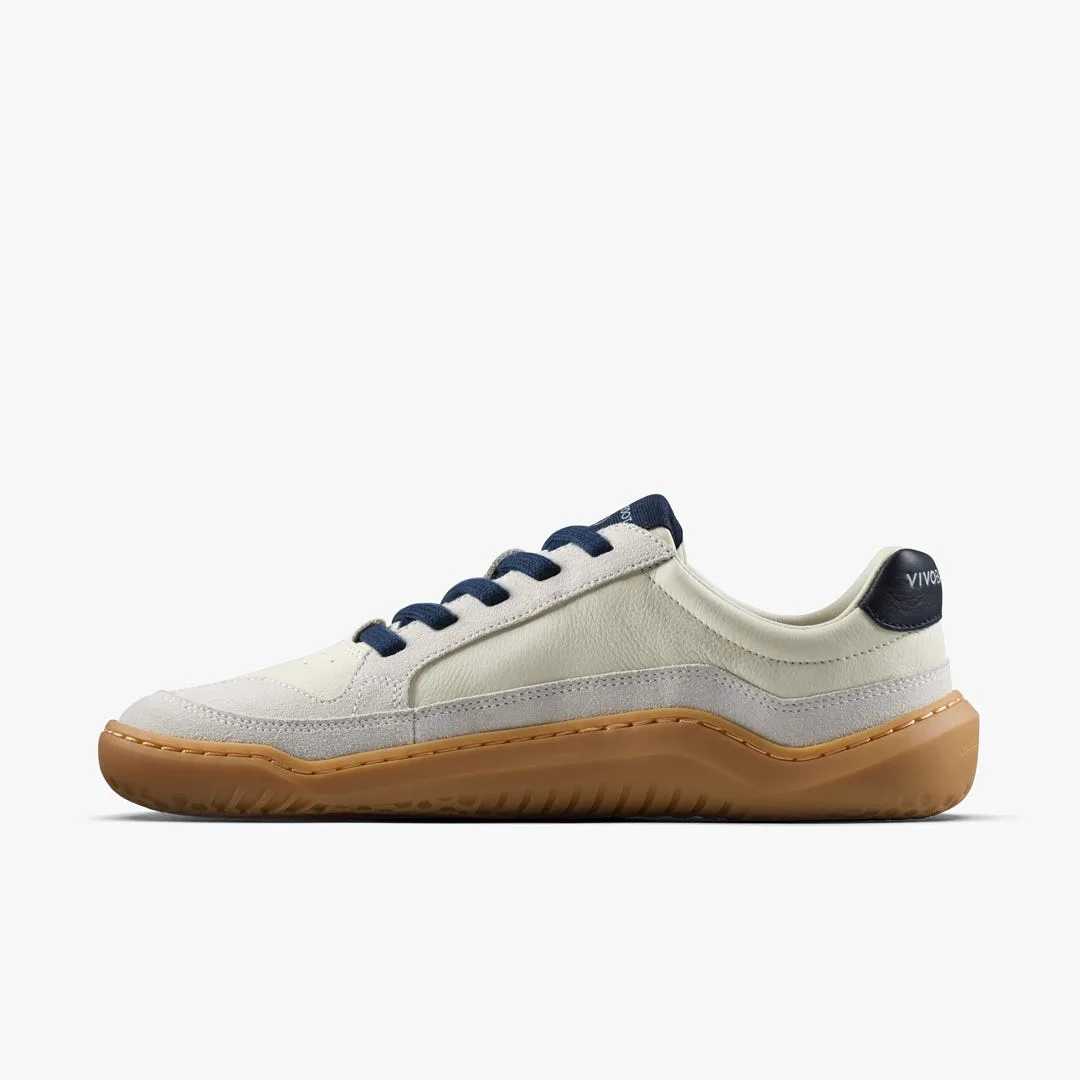 Кроссовки Vivobarefoot Gobi III Sneaker Leather — женская модель, светло-бежевый с морским синим, фото 3