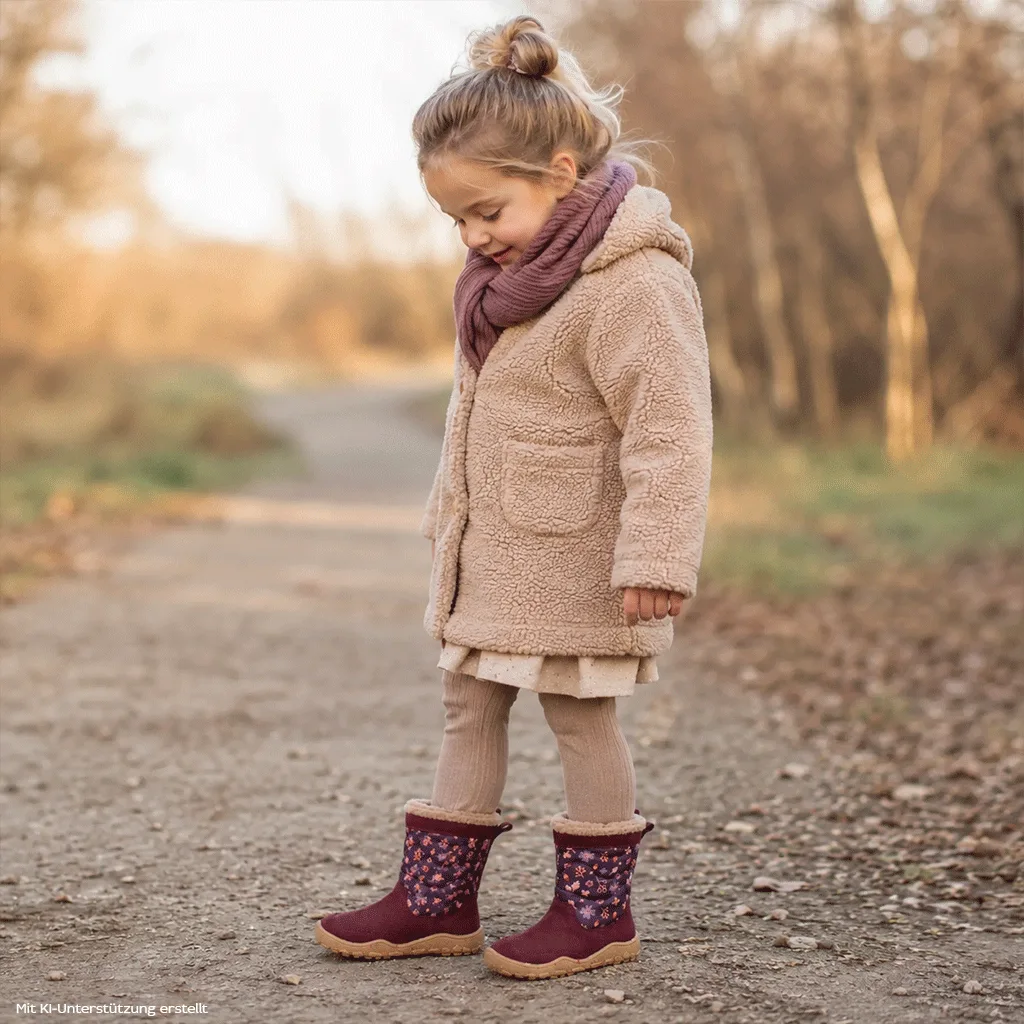 Зимние босоногие ботинки bLIFESTYLE alpakaSTYLE — ягодный — фото 1 из 6