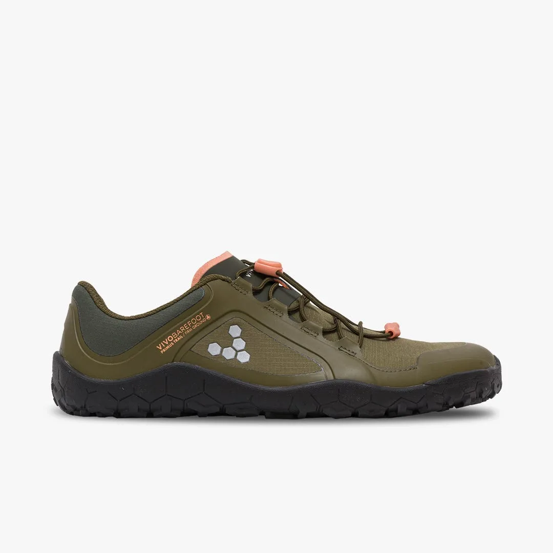 Кроссовки Vivobarefoot Primus Trail III All Weather FG — женская модель, тёмно-оливковый