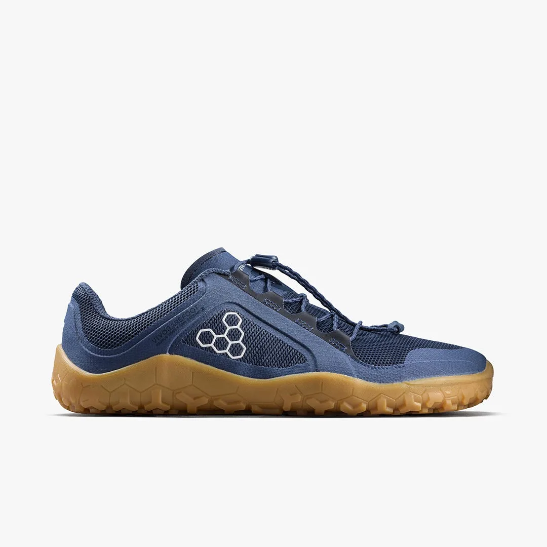 Кроссовки Vivobarefoot Primus Trail FG 3.5 — женская модель, синий с каучуковой подошвой