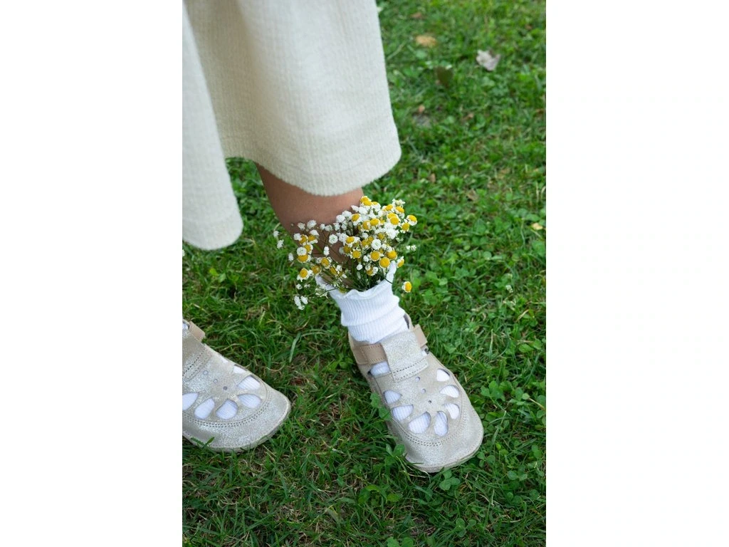 Сандалии Baby Bare Summer Perforation — бежевый, золотистый (детские), фото 3