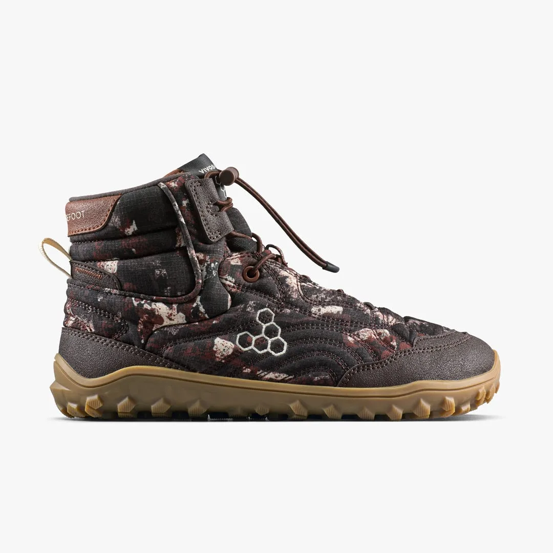 Ботинки Vivobarefoot Tracker Tova Mid — мужская модель, серо-коричневый с узором — фото 1 из 7